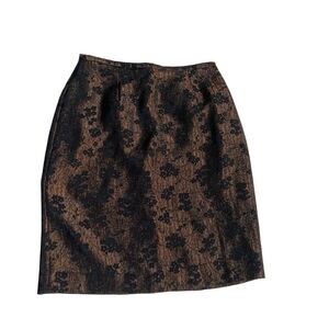 Elegant Black Floral Skirt